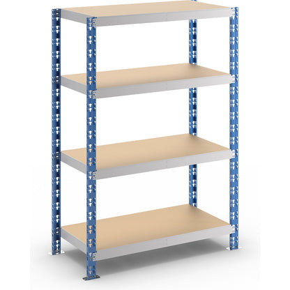 Universal boltless shelving unit, robust, chipboard shelves, HxWxD 1508 x 1050 x 500 mm, standard shelf unit.