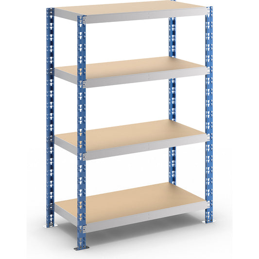 Universal boltless shelving unit, robust, chipboard shelves, HxWxD 1508 x 1050 x 500 mm, standard shelf unit.
