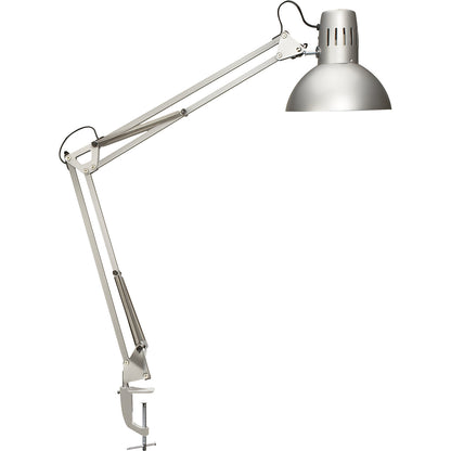 MAULstudy desk lamp, with clamp base, bulb not included, silver.