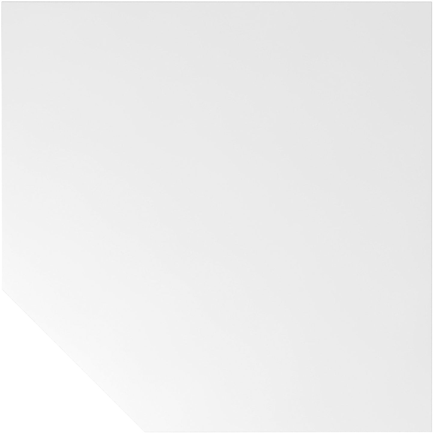 Linking top, panel with support foot, pentagonal, white.