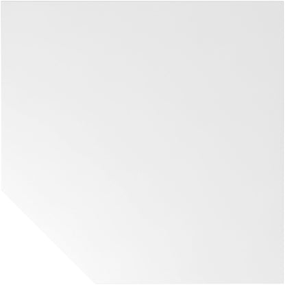 Linking top, panel with support foot, pentagonal, white.