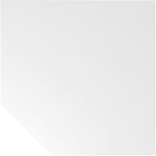 Linking top, panel with support foot, pentagonal, white.