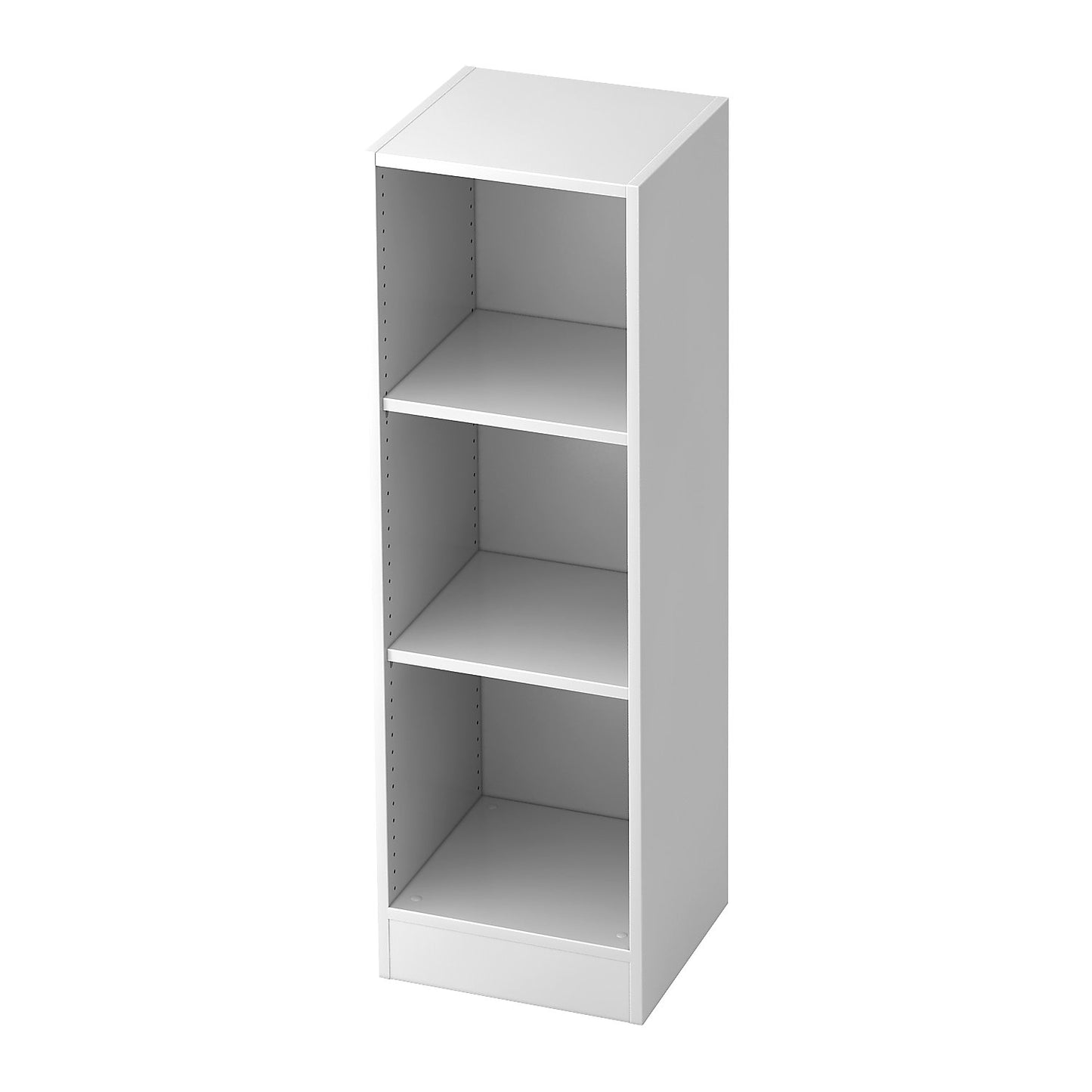 Office shelf unit, 2 shelves, width 406 mm, white.
