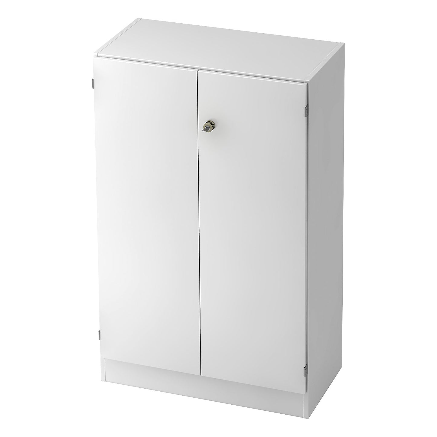 Filing cupboard, 2 shelves, HxWxD 1270 x 800 x 420 mm, white.