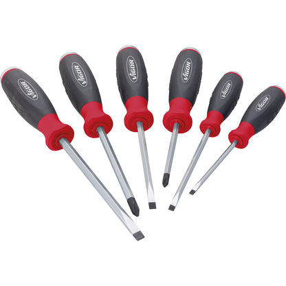 Screwdriver set, 6 pieces, with an impact cap.