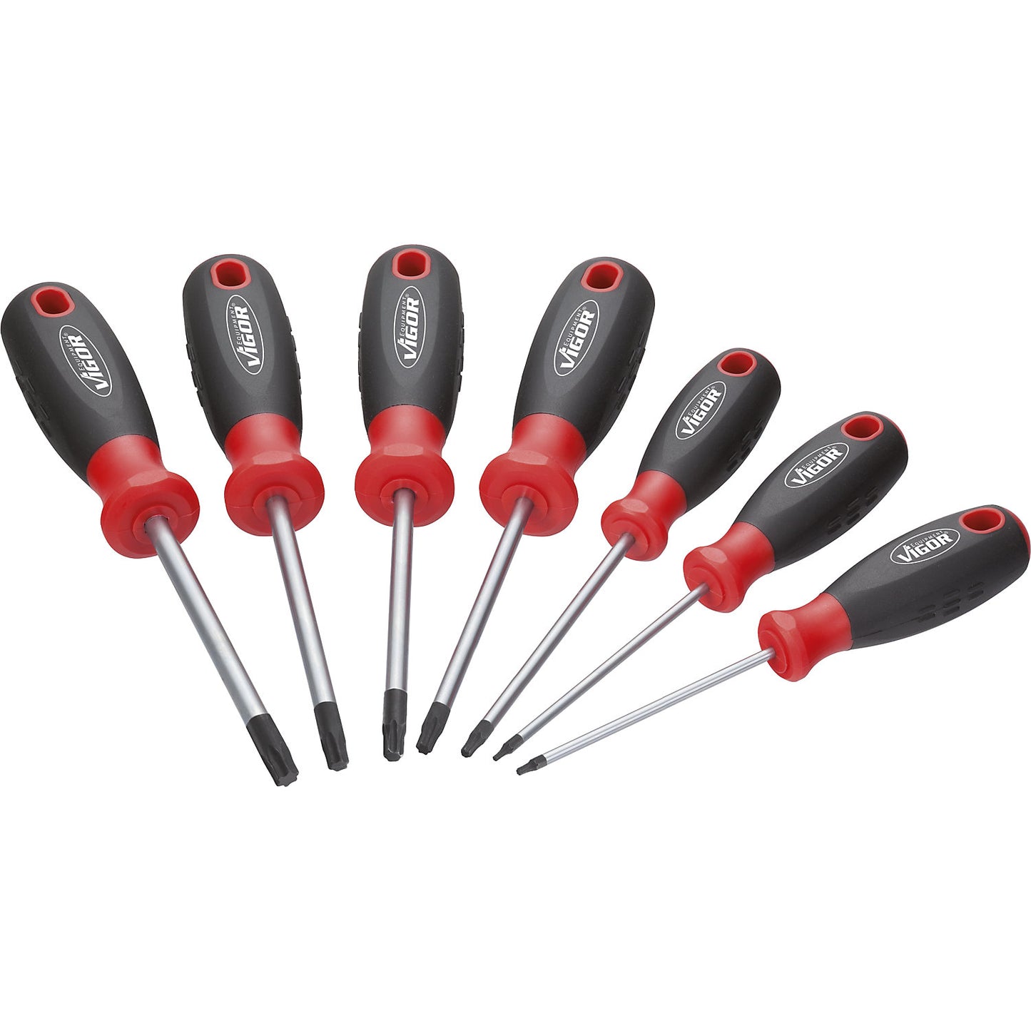 Hexalobular screwdriver set, 7 pieces, suspension hole in the handle.
