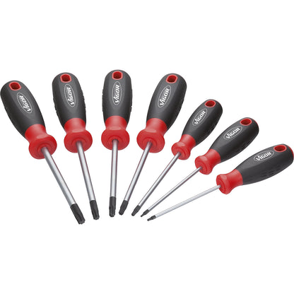 Hexalobular screwdriver set, 7 pieces, suspension hole in the handle.
