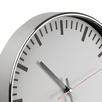 Wall clock, Ø 300 mm, radio synchronised clock, white clock face, with lines.