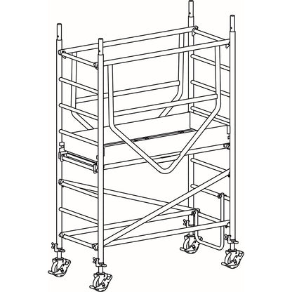 ADVANCED SAFE-T 7070 mobile access tower, welded, platform 1.58 x 0.61 m, module 1.