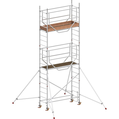 ADVANCED SAFE-T 7075 mobile access tower, welded, platform 2.08 x 0.61 m, max. working height 6.25 m.