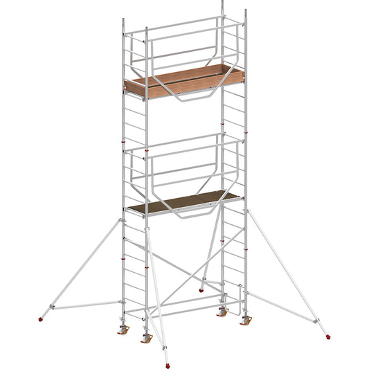 ADVANCED SAFE-T 7075 mobile access tower, welded, platform 2.08 x 0.61 m, max. working height 6.25 m.