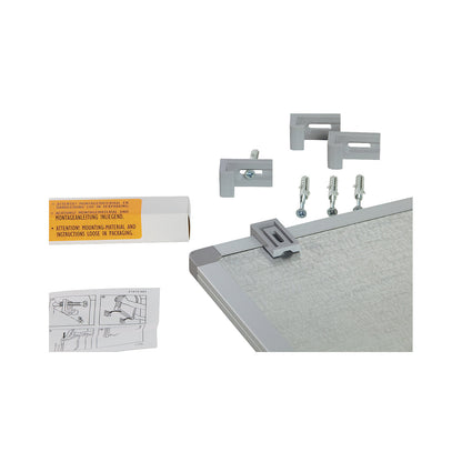 Projection board, slightly matt enamelled, WxH 2400 x 1500 mm.