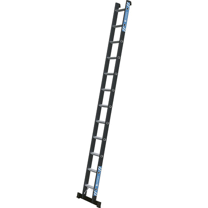 Heavy duty lean to ladder, 60 mm aluminium rungs, 12 rungs.