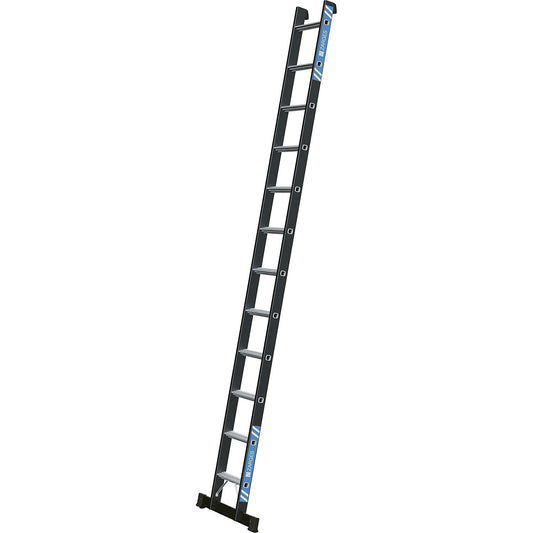 Heavy duty lean to ladder, 60 mm aluminium rungs, 12 rungs.