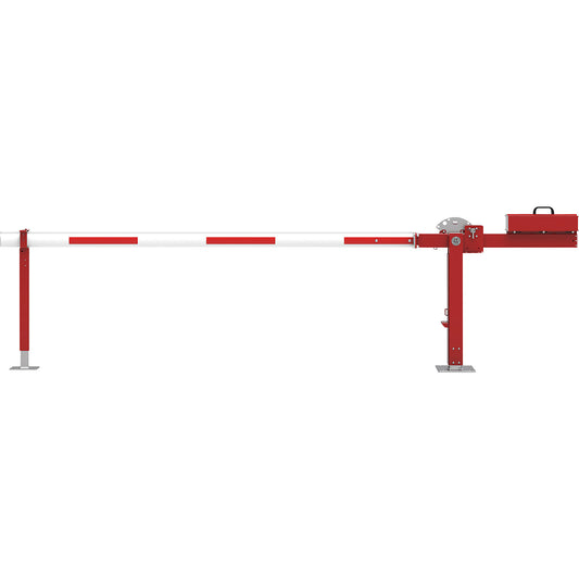 Access barrier, barrier, with counterbalance weight and fixed support arm, barrier beam length 4 m.