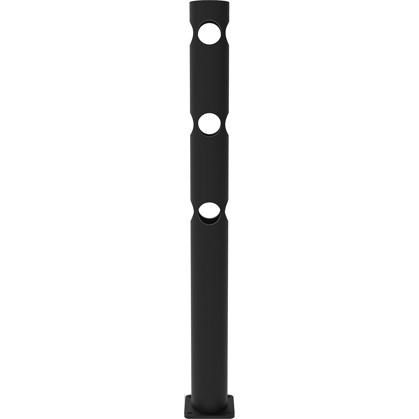 Safety railing, made of flexible plastic, end posts.