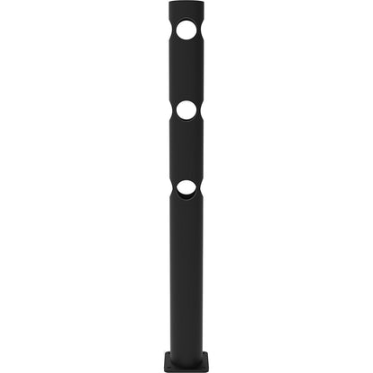 Safety railing, made of flexible plastic, end posts.
