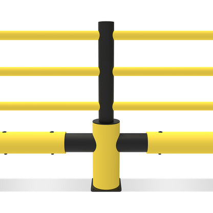 Traffic barrier, Echo, made of flexible plastic, end posts.