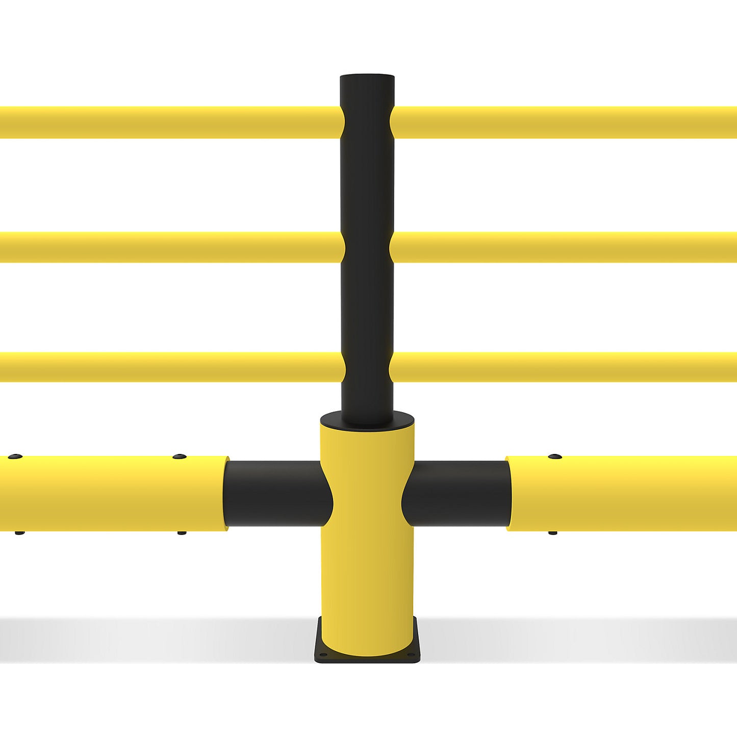 Traffic barrier, Echo, made of flexible plastic, centre posts.