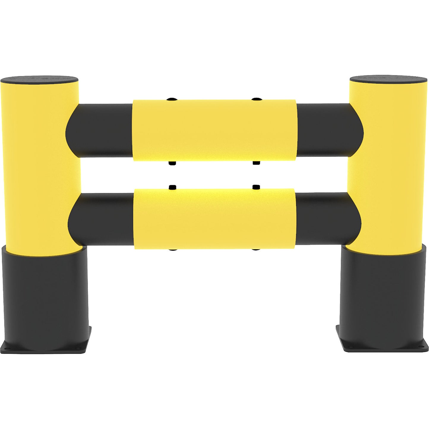 Pallet racking end protection, made of flexible plastic, 2 rails, 1137 mm.