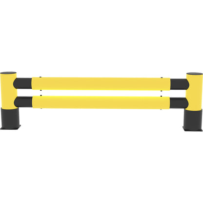 Pallet racking end protection, made of flexible plastic, 2 rails, 2538 mm.