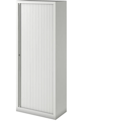 EURO roller shutter cupboard, width 800 mm, 4 shelves, traffic white.