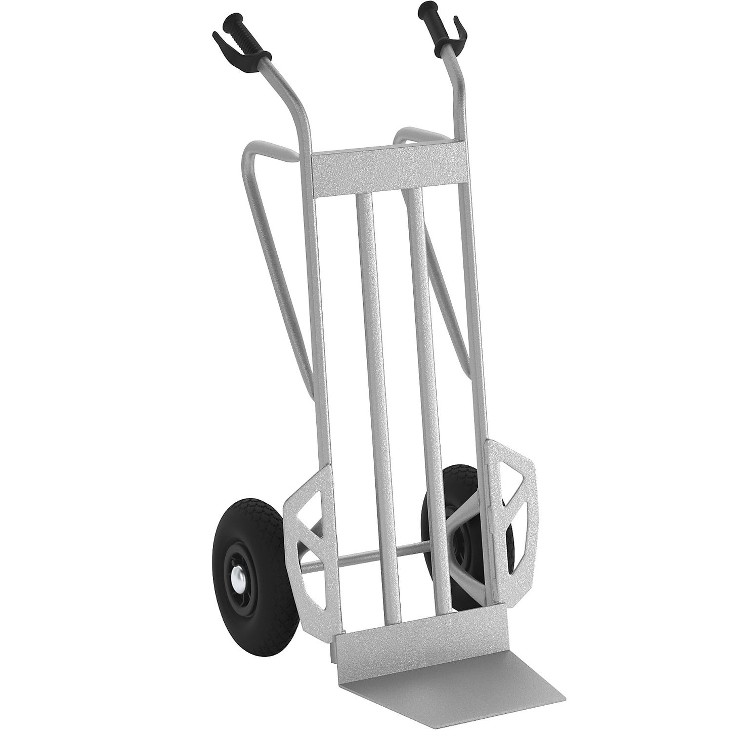 Professional sack truck 200, max. load 350 kg, HxWxD 1100 x 620 x 585 mm, pneumatic tyres.