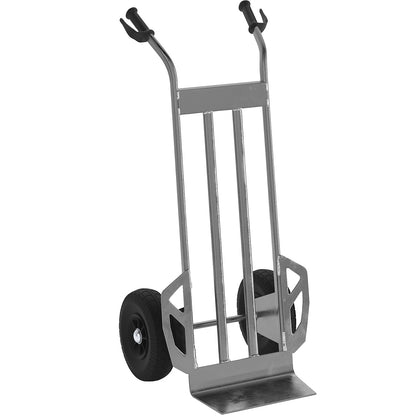 Professional sack truck NST200, aluminium, pneumatic tyres 260 x 85 mm.