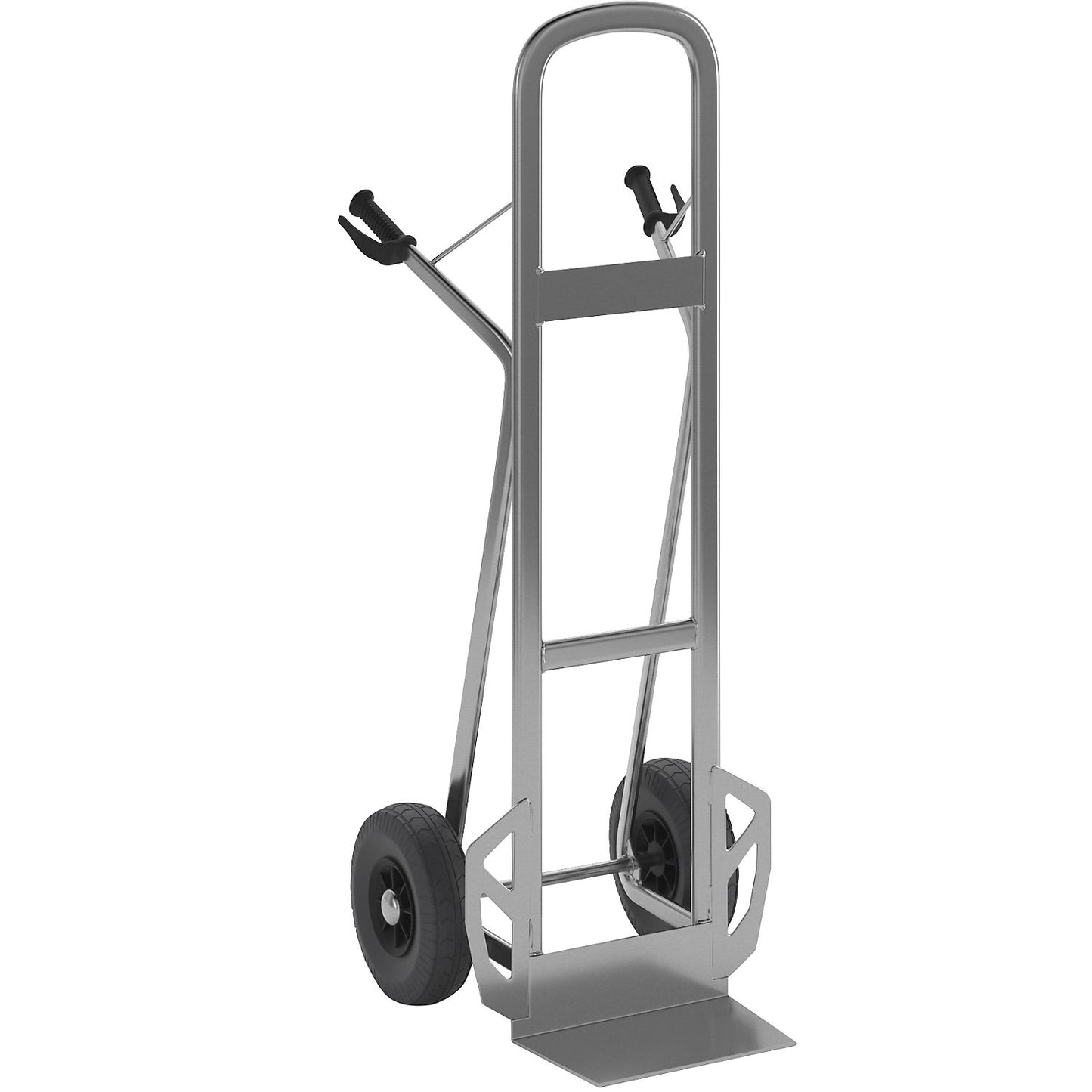 Professional sack truck NST300, aluminium, pneumatic tyres 260 x 85 mm.