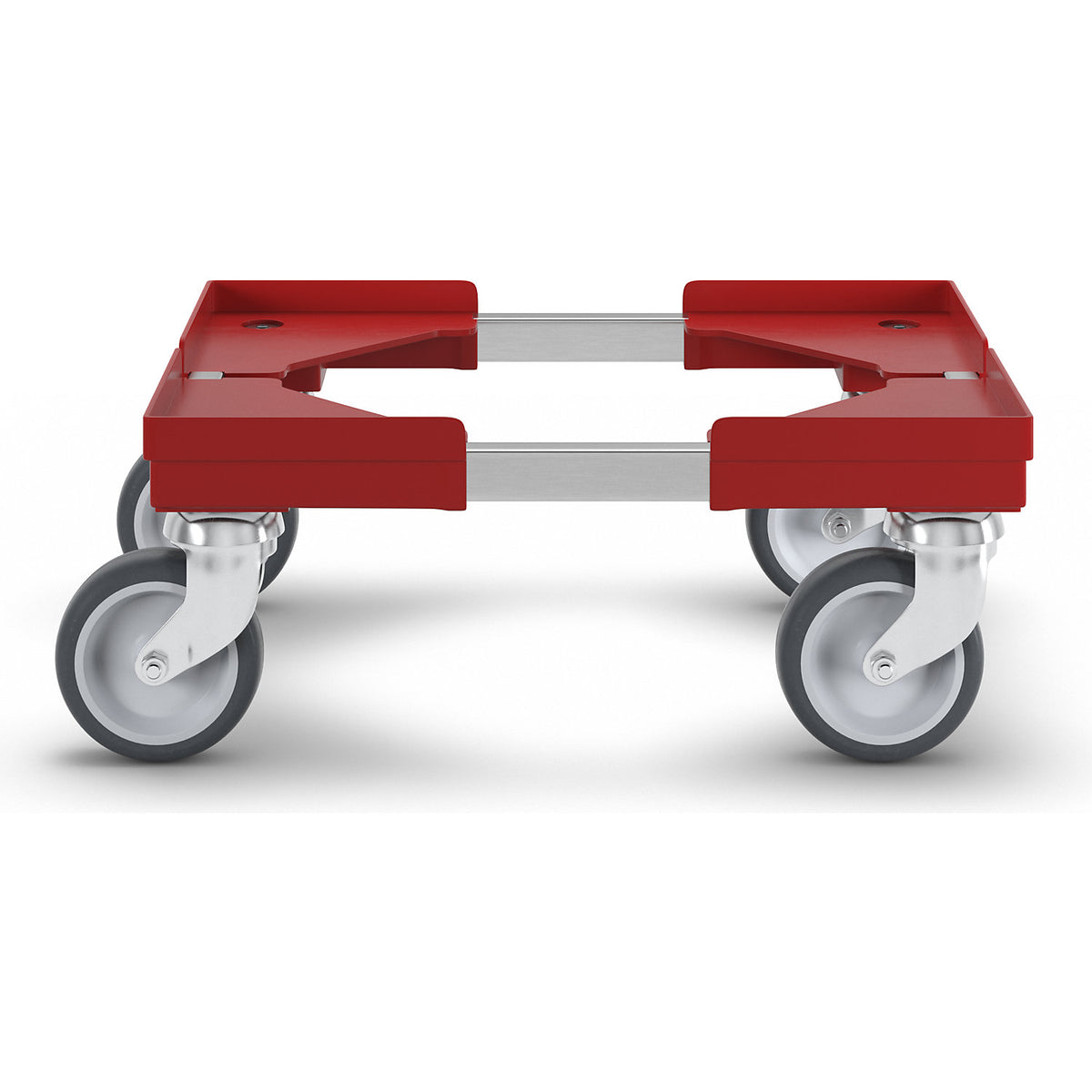 Professional wheeled base, hybrid, for Euro format 400 x 300 mm, red.