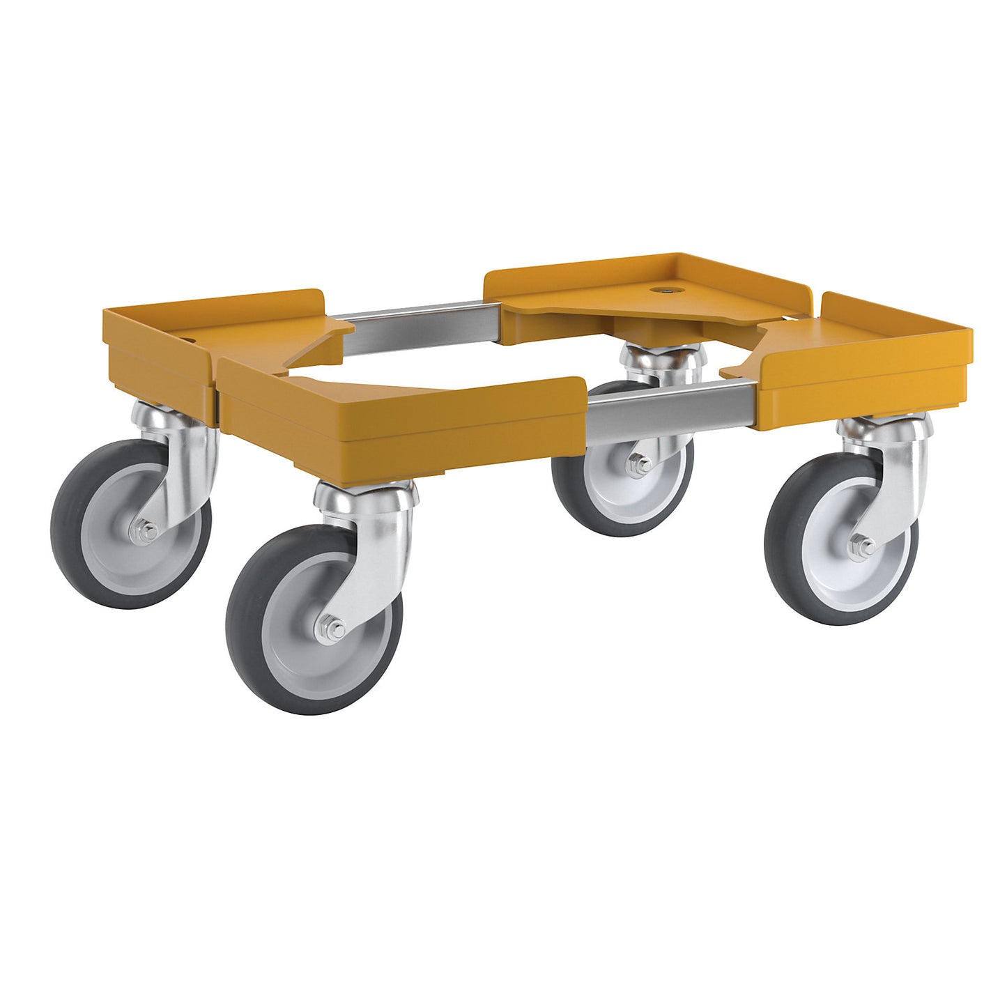 Professional wheeled base, hybrid, for Euro format 400 x 300 mm, yellow.