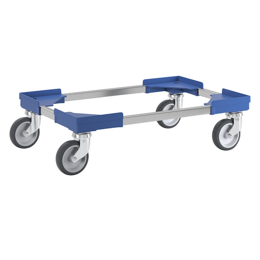 Professional wheeled base, hybrid, for Euro format 600 x 400 mm, blue.