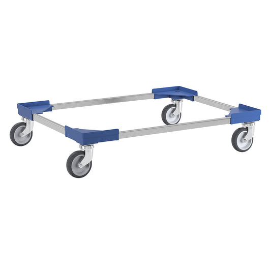 Professional wheeled base, hybrid, for Euro format 800 x 600 mm, blue.