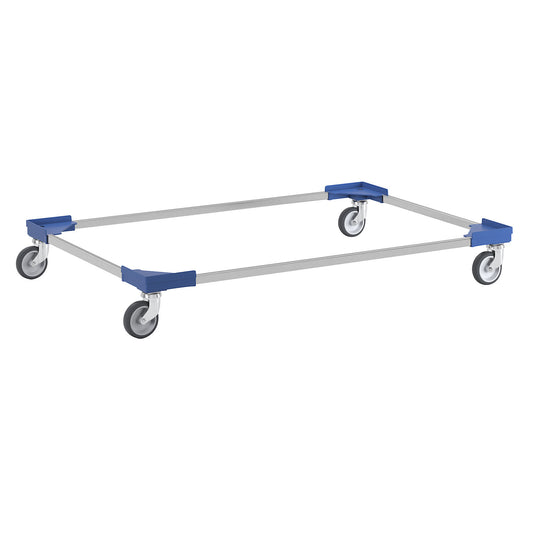 Professional wheeled base, hybrid, for Euro format 1200 x 800 mm, blue.