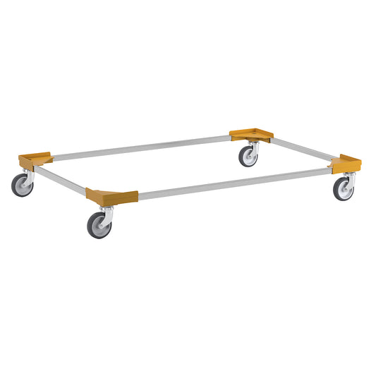 Professional wheeled base, hybrid, for Euro format 1200 x 800 mm, yellow.