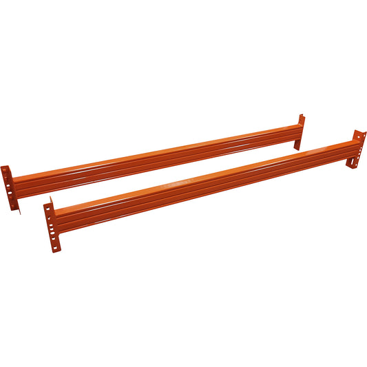 Support beams, 1 pair, pure orange RAL 2004, length 3600 mm, profile type 150 / 50 x 1.5 mm.