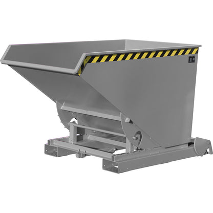 Automatic tilting skip, capacity 1.2 m³, grey RAL 7005.