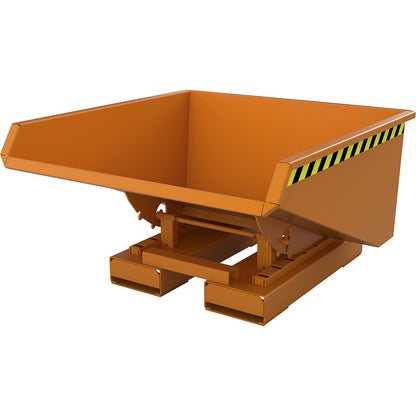 Tilting skip incl. roll-off mechanism, capacity 0.225 m³, LxWxH 960 x 925 x 540 mm, orange.