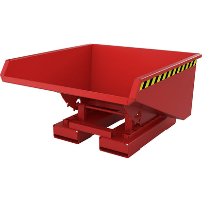 Tilting skip incl. roll-off mechanism, capacity 0.225 m³, LxWxH 960 x 925 x 540 mm, red.
