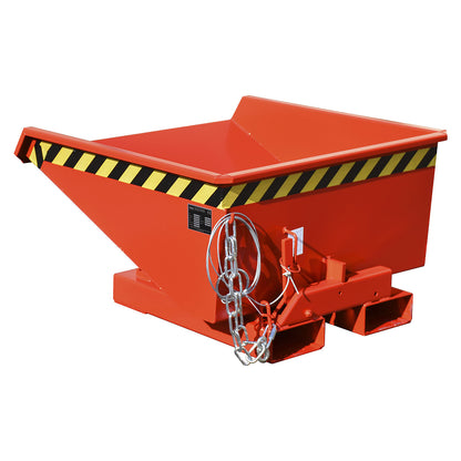 Tilting skip incl. roll-off mechanism, capacity 0.225 m³, LxWxH 960 x 925 x 540 mm, red.