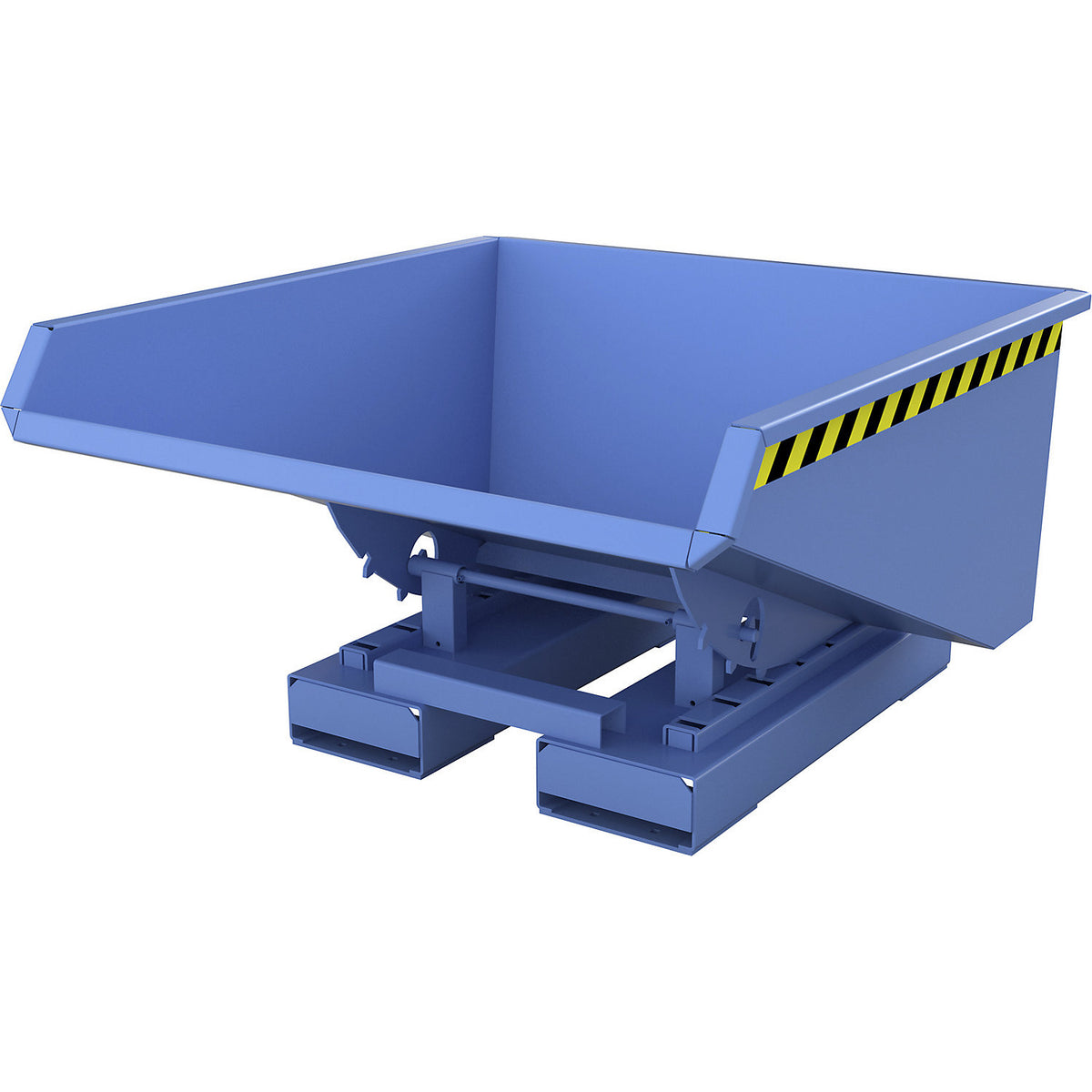 Tilting skip incl. roll-off mechanism, capacity 0.225 m³, LxWxH 960 x 925 x 540 mm, blue.