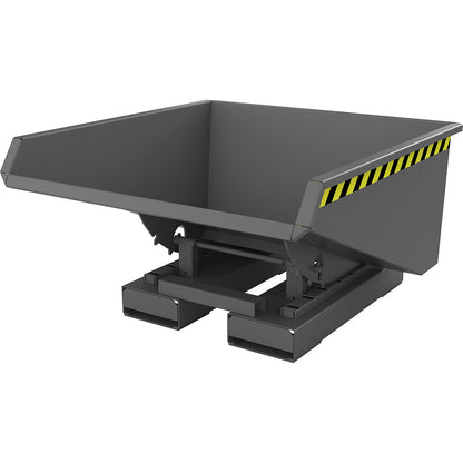 Tilting skip incl. roll-off mechanism, capacity 0.225 m³, LxWxH 960 x 925 x 540 mm, grey.