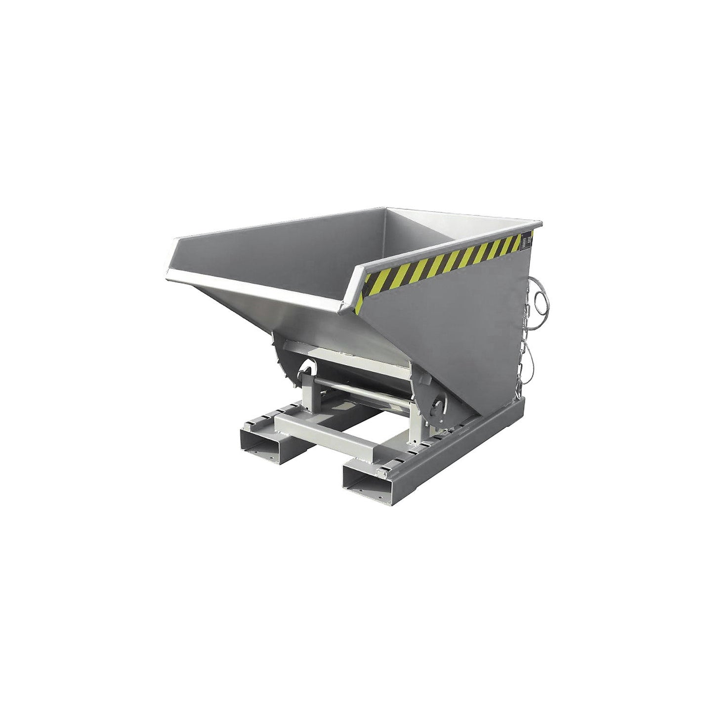 Tilting skip incl. roll-off mechanism, capacity 0.3 m³, LxWxH 1260 x 770 x 835 mm, grey.