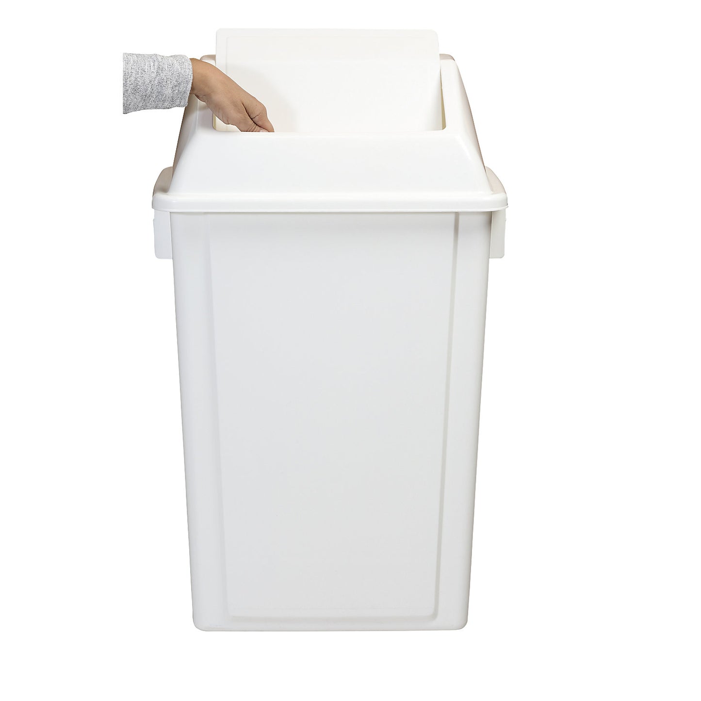 Swing bin, capacity 80 l, white, with wall mount.