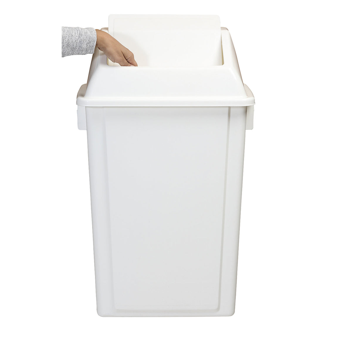 Swing bin, capacity 80 l, white, with wall mount.