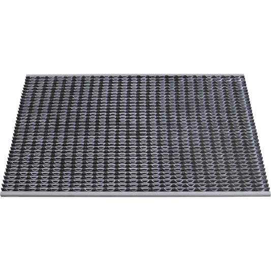 Aluminium dirt-trapping system EAZYCARE WAVE, rubber insert, LxW 1185 x 785 mm.
