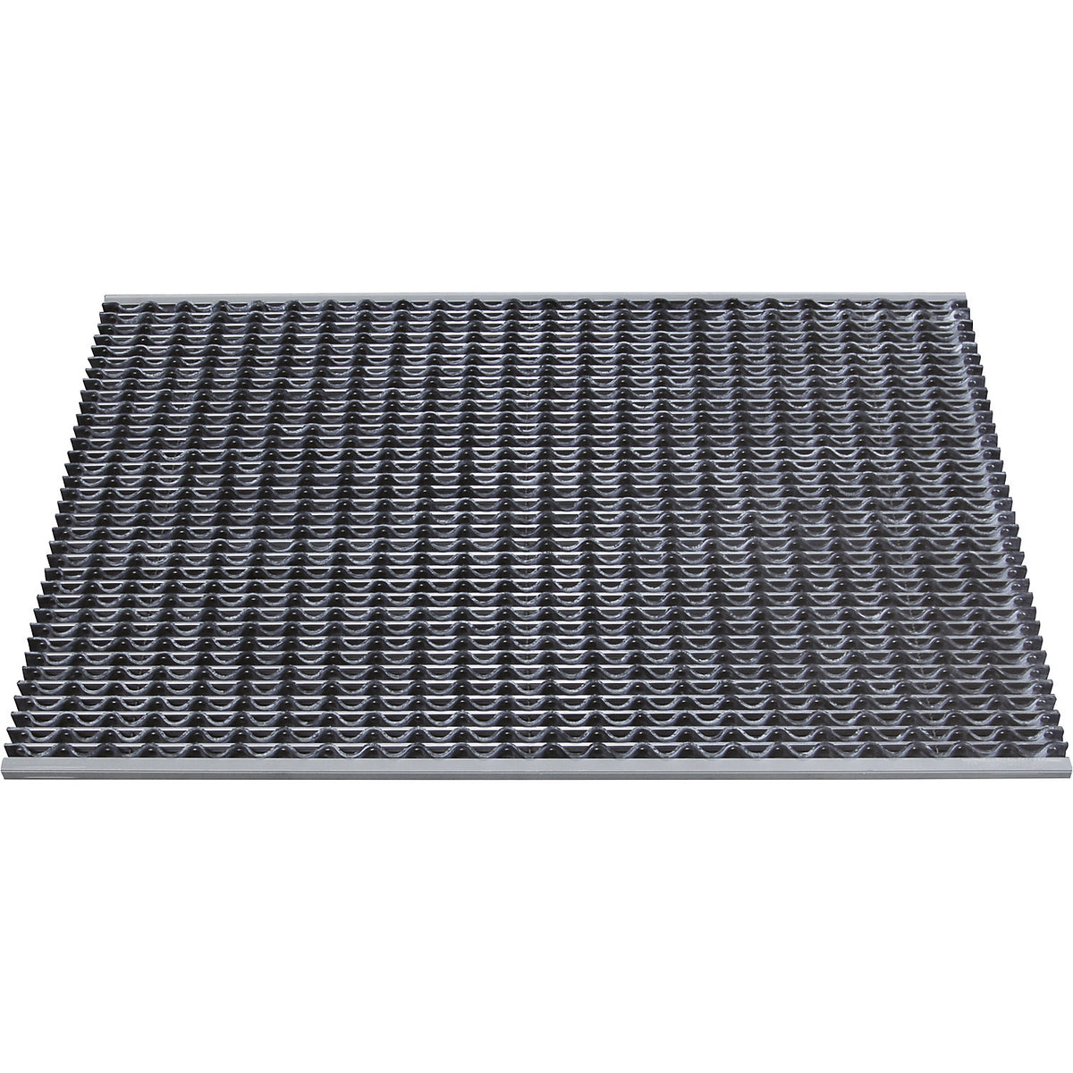 Aluminium dirt-trapping system EAZYCARE WAVE, rubber insert, LxW 1185 x 785 mm.