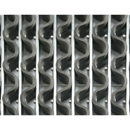 Aluminium dirt-trapping system EAZYCARE WAVE, rubber insert, LxW 985 x 985 mm.
