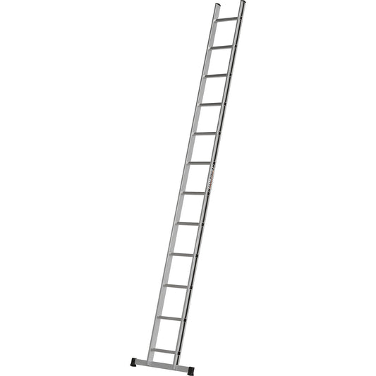 Lean to ladder with rungs, width 350 mm, 12 rungs incl. beams.