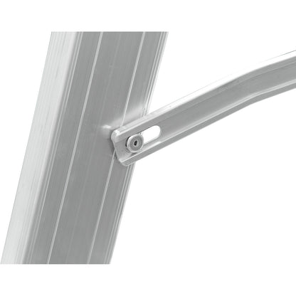 Aluminium multi-purpose ladder, industrial model, 3 x 9 rungs, max. working height 7.45 m.